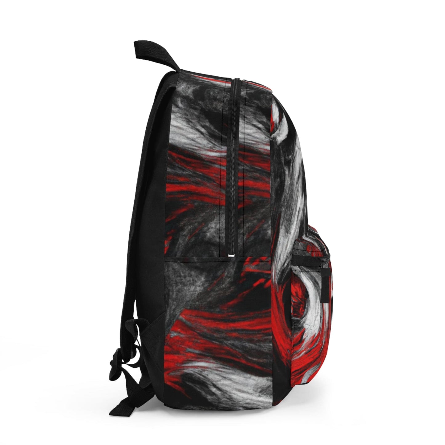 Backpack Work/school/leisure - Waterproof - Decorative Black Red White Abstract Seamless Pattern