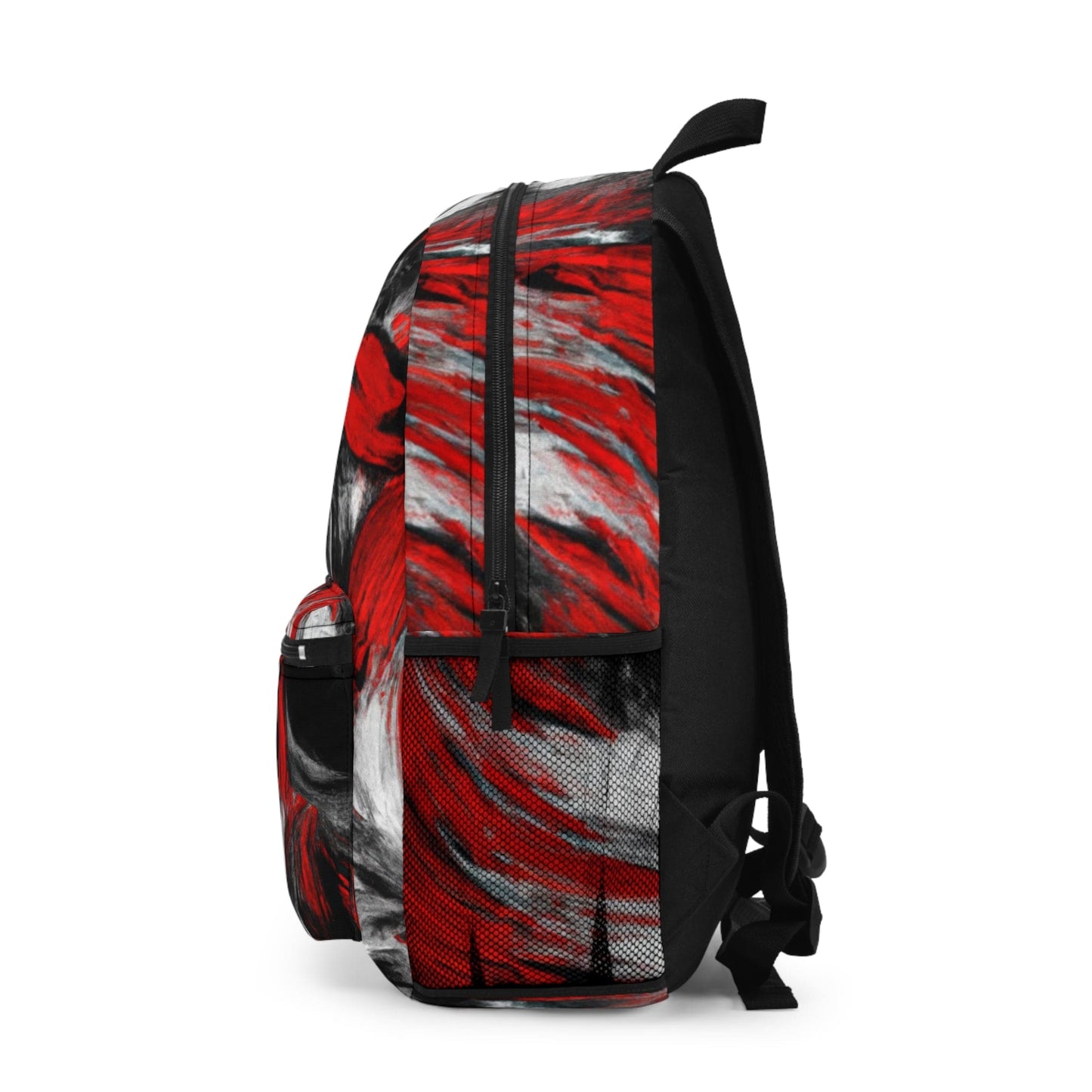 Backpack Work/school/leisure - Waterproof - Decorative Black Red White Abstract Seamless Pattern