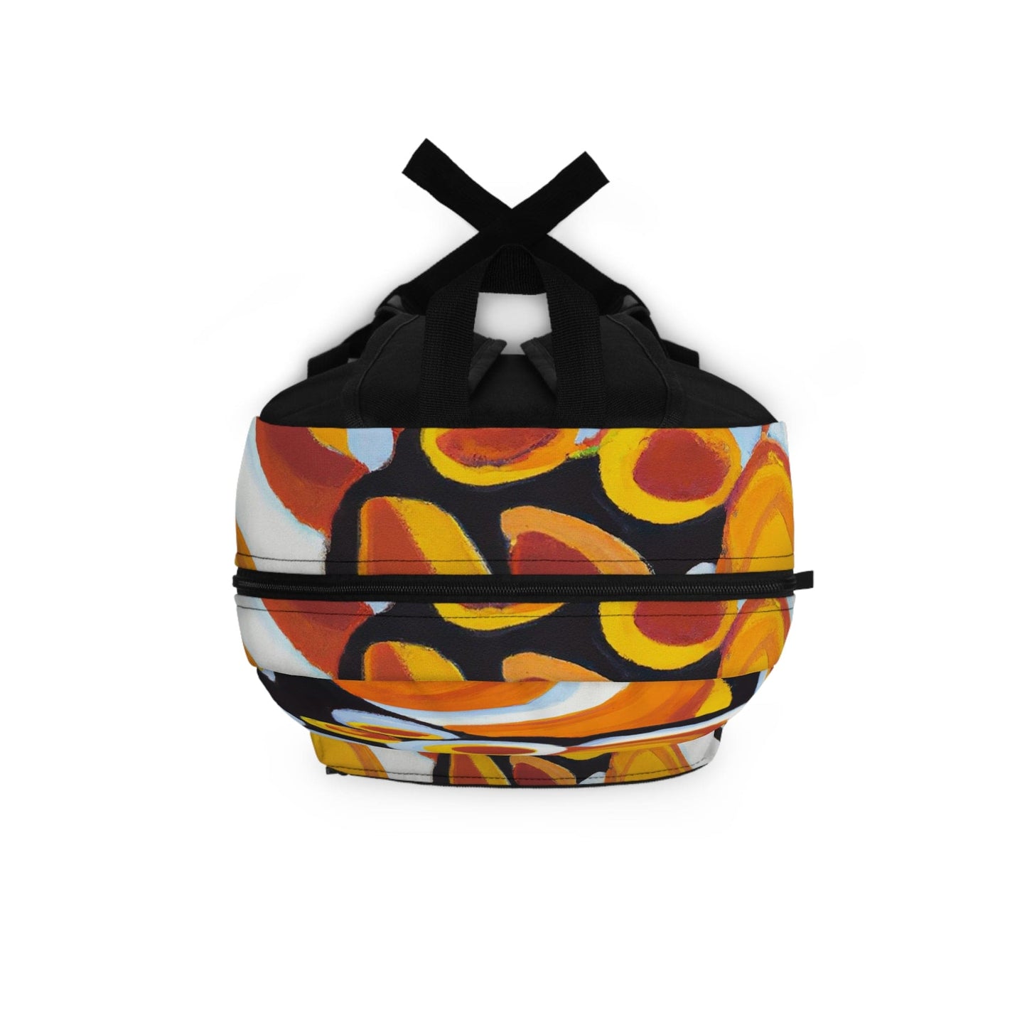 Backpack Work/school/leisure - Waterproof - Orange Black White Geometric Print Pattern