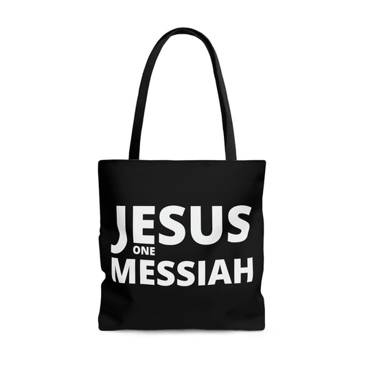 Large Tote Bag - Jesus one Messiah - Christian Inspiration