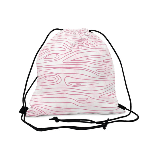 Drawstring Bag - Pink Line Art Sketch Print